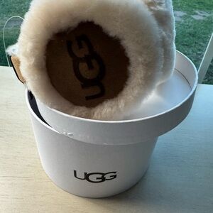 UGG White Shearling Earmuffs